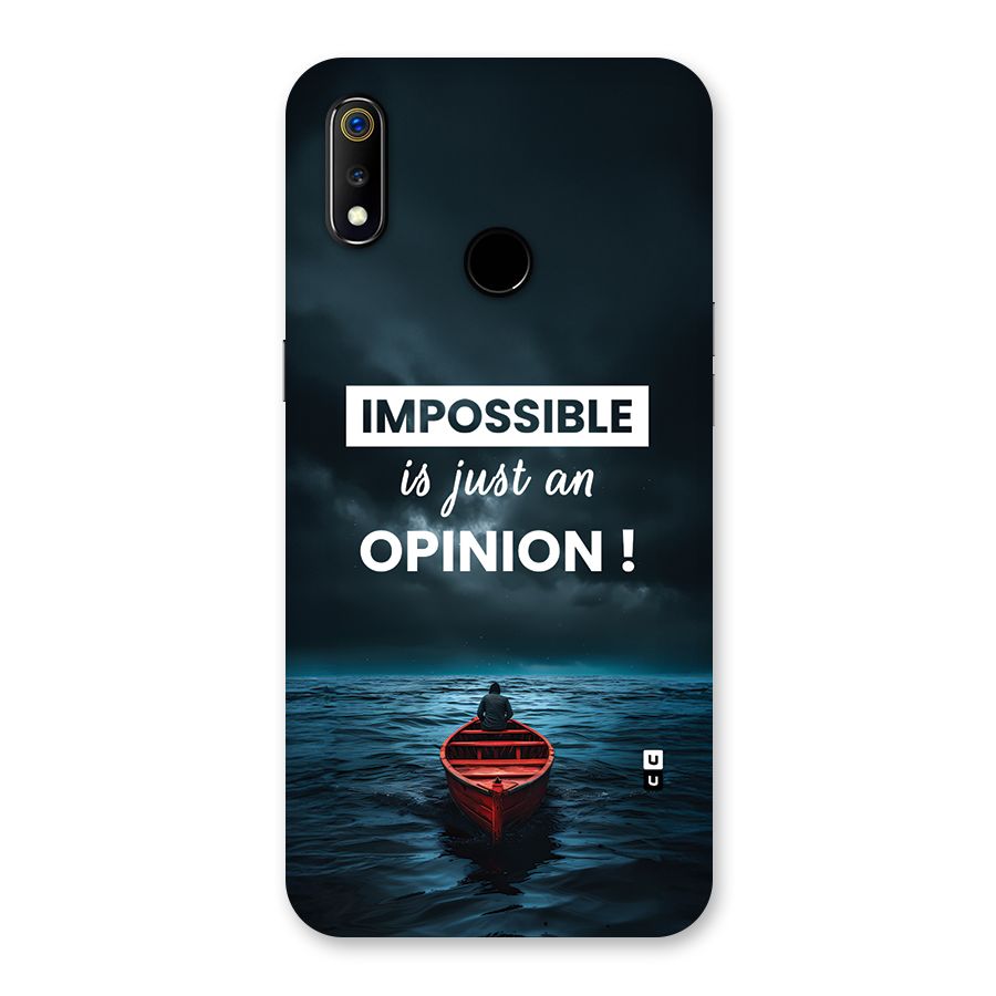 Just An Opinion Back Case for Realme 3
