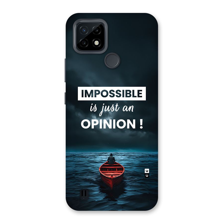 Just An Opinion Back Case for Realme C21
