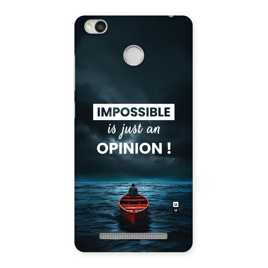 Just An Opinion Back Case for Redmi 3S Prime