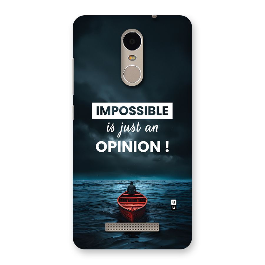 Just An Opinion Back Case for Redmi Note 3