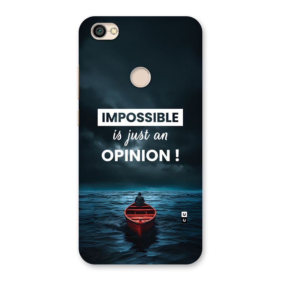 Just An Opinion Back Case for Redmi Y1 2017