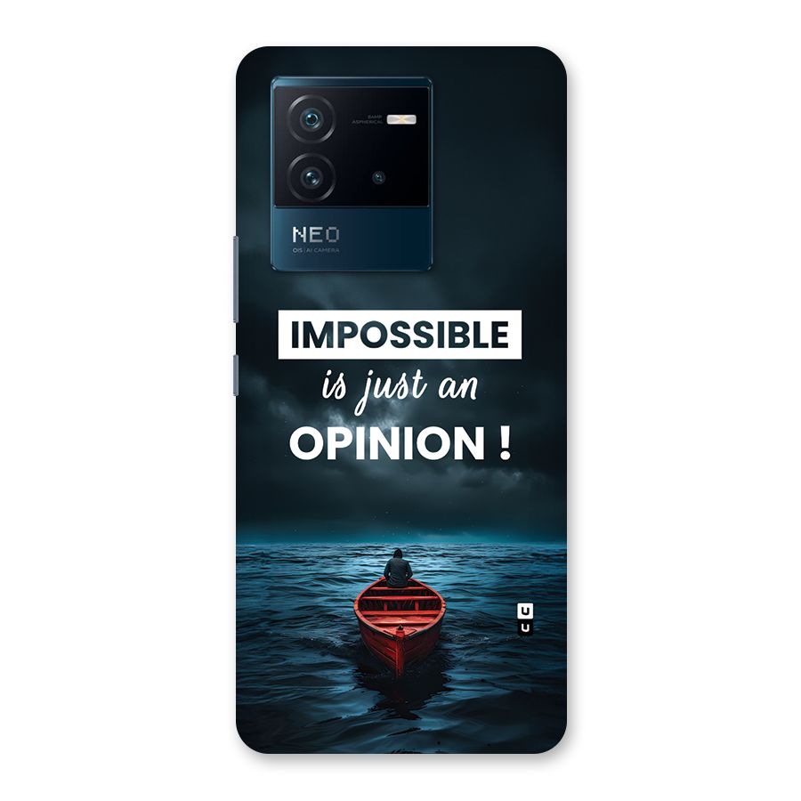 Just An Opinion Back Case for Vivo iQOO Neo 6 5G