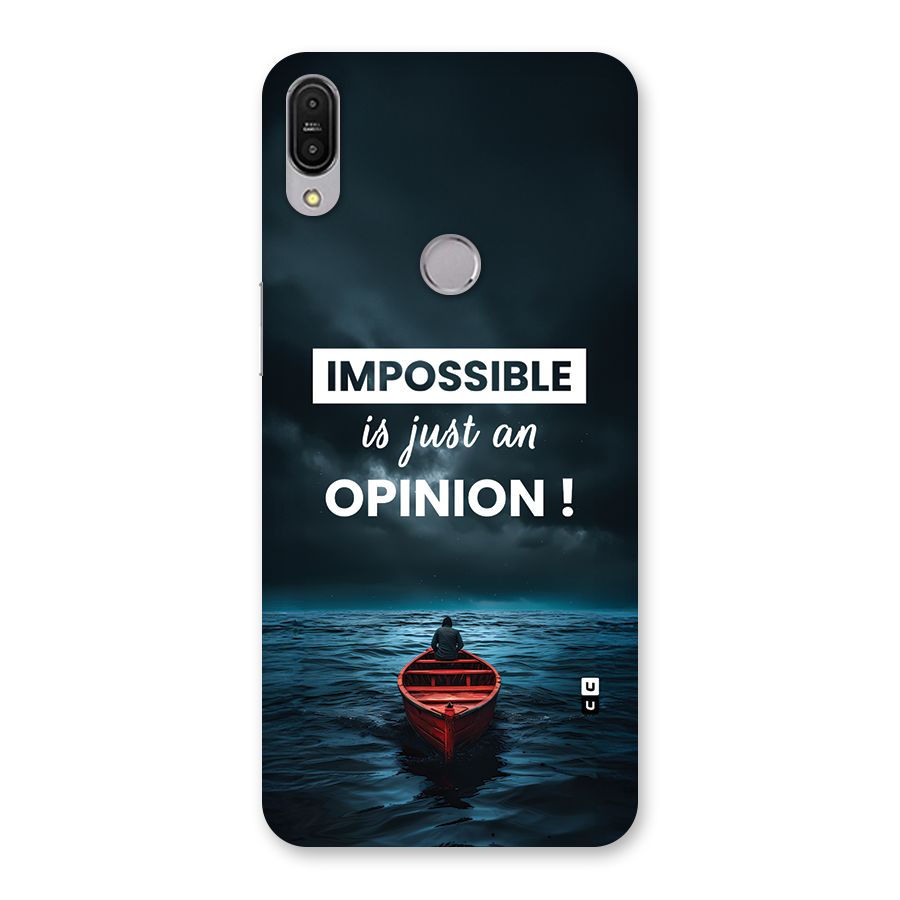 Just An Opinion Back Case for Zenfone Max Pro M1