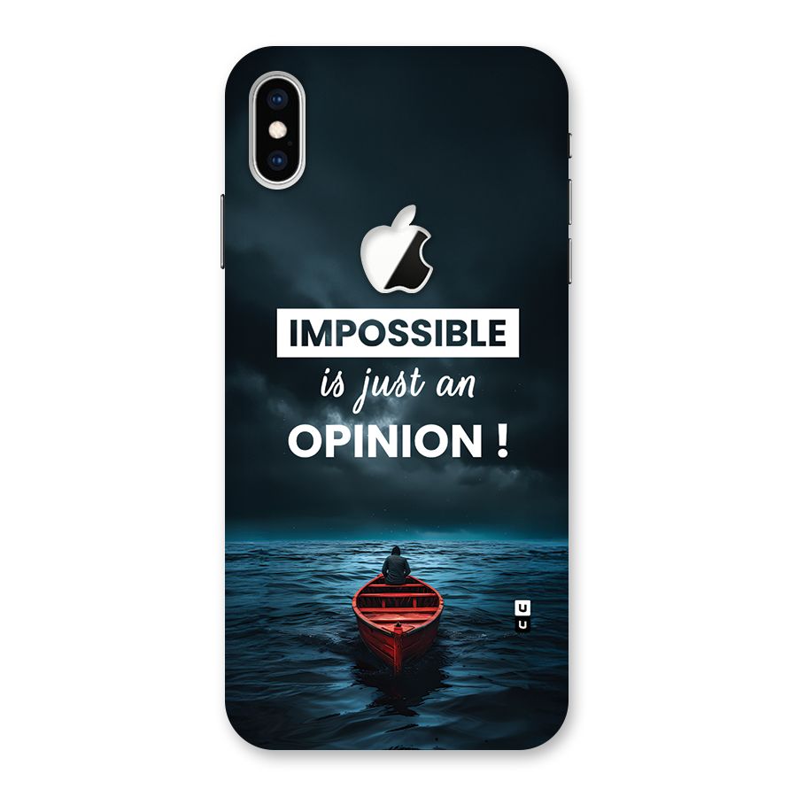 Just An Opinion Back Case for iPhone XS Max Apple Cut