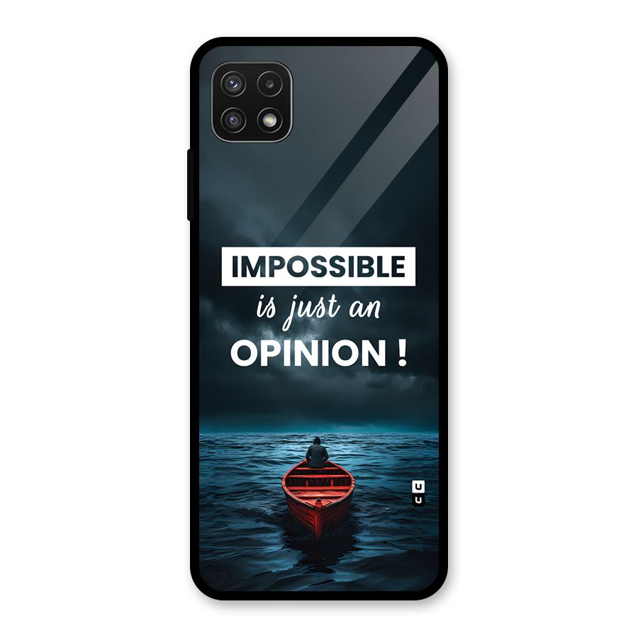 Just An Opinion Glass Back Case for Galaxy A22 5G