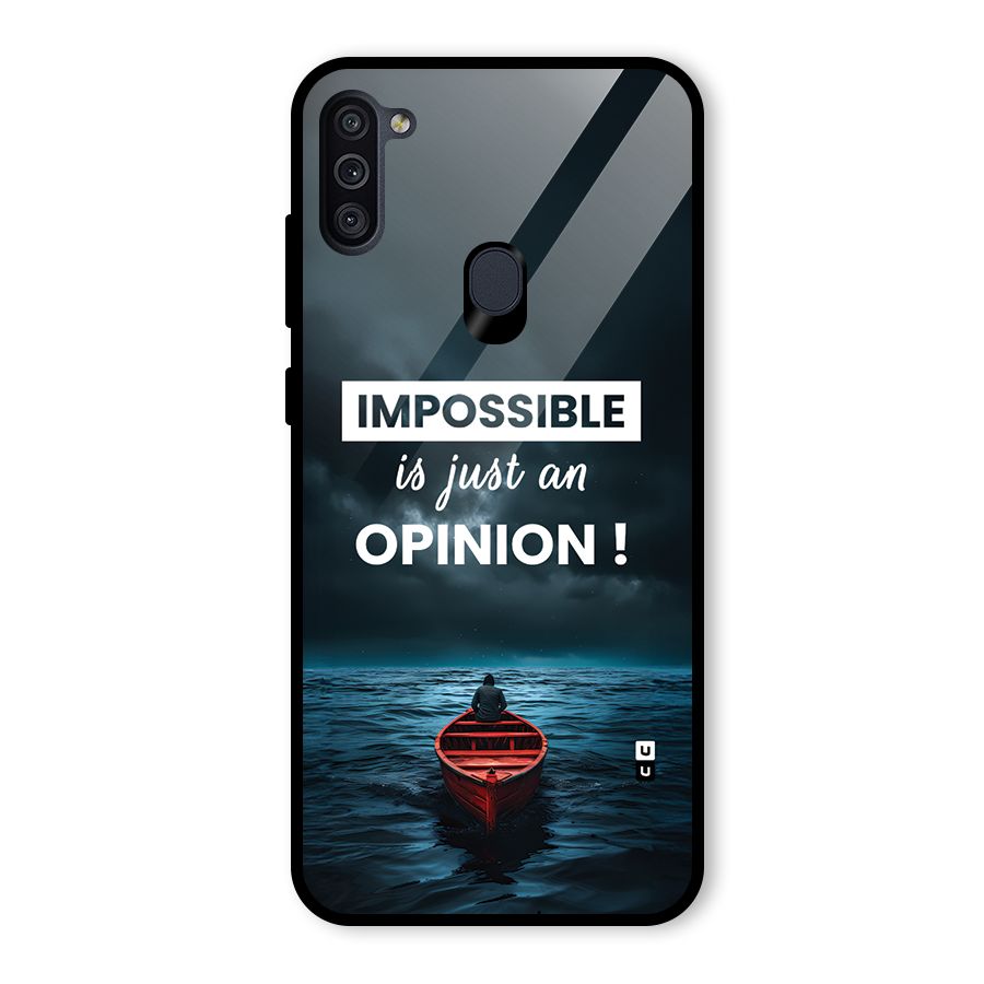 Just An Opinion Glass Back Case for Galaxy M11