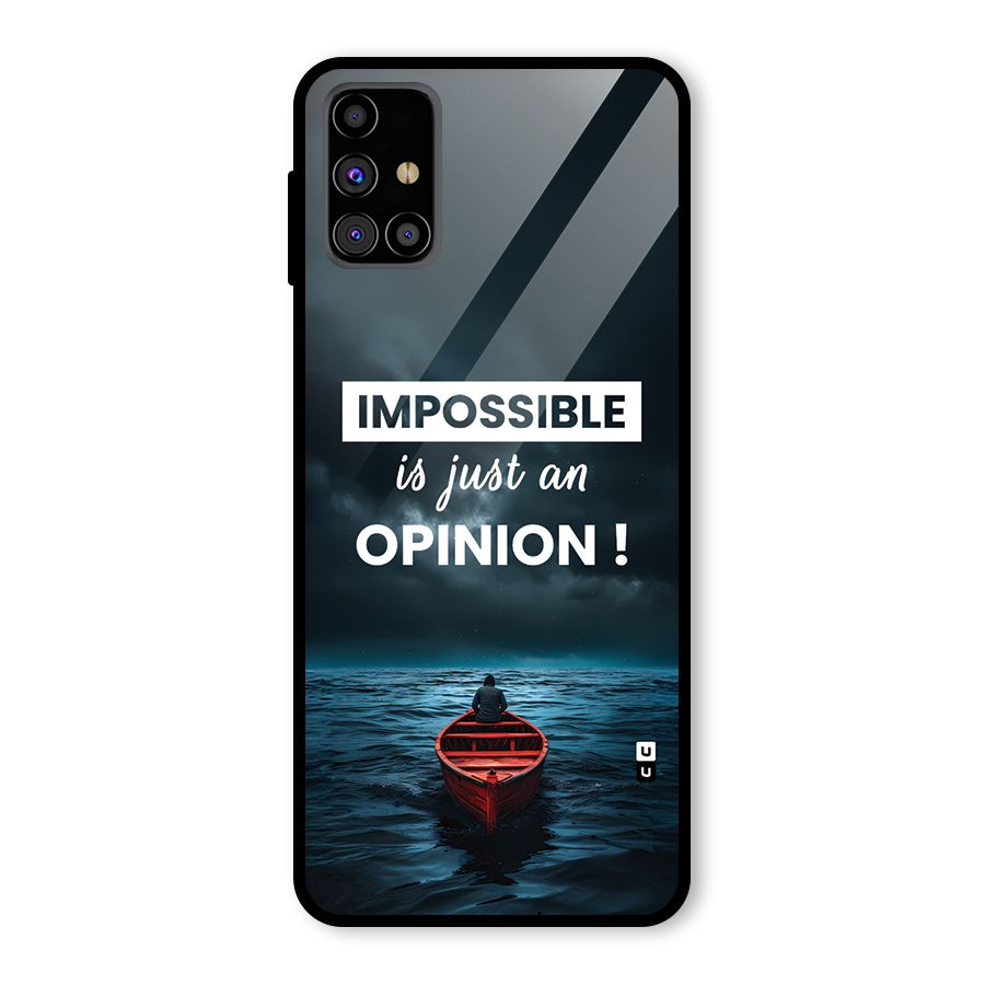 Just An Opinion Glass Back Case for Galaxy M31s