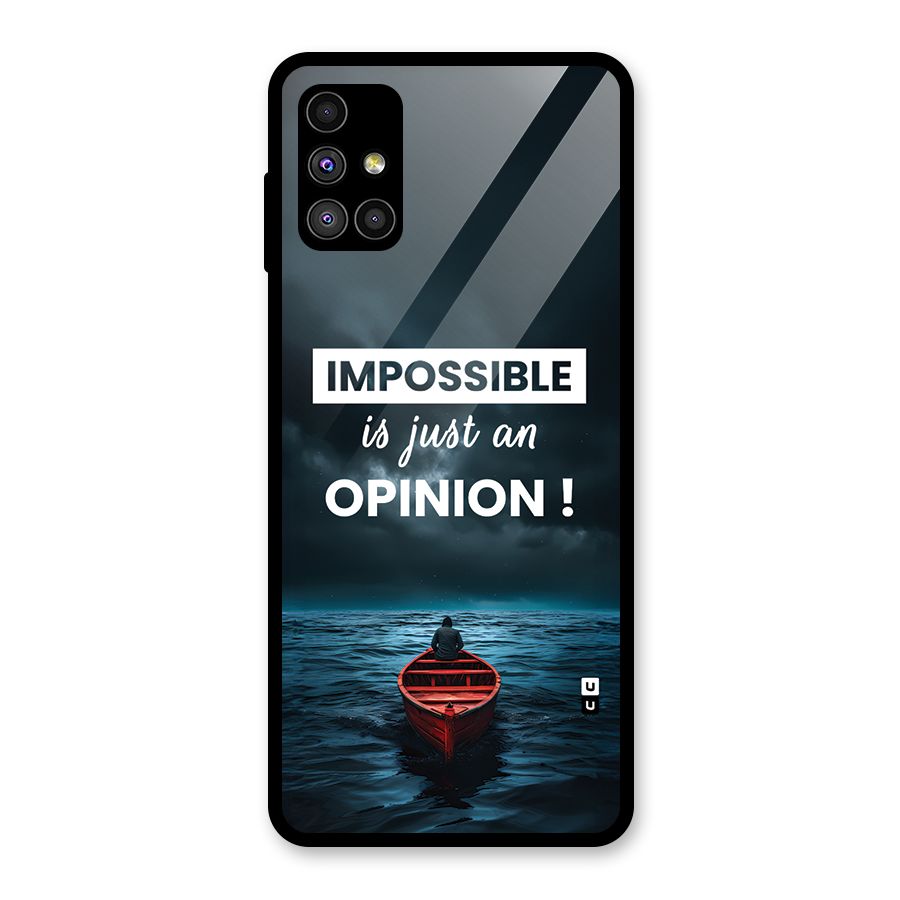Just An Opinion Glass Back Case for Galaxy M51