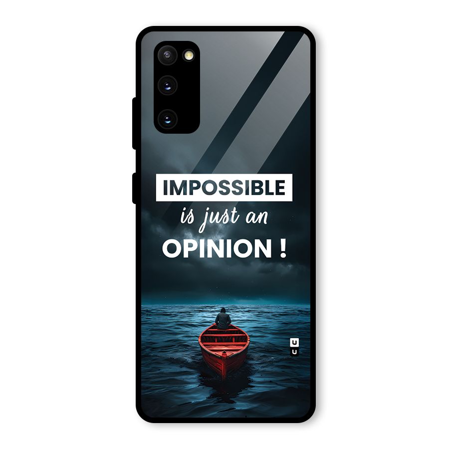 Just An Opinion Glass Back Case for Galaxy S20 FE 5G
