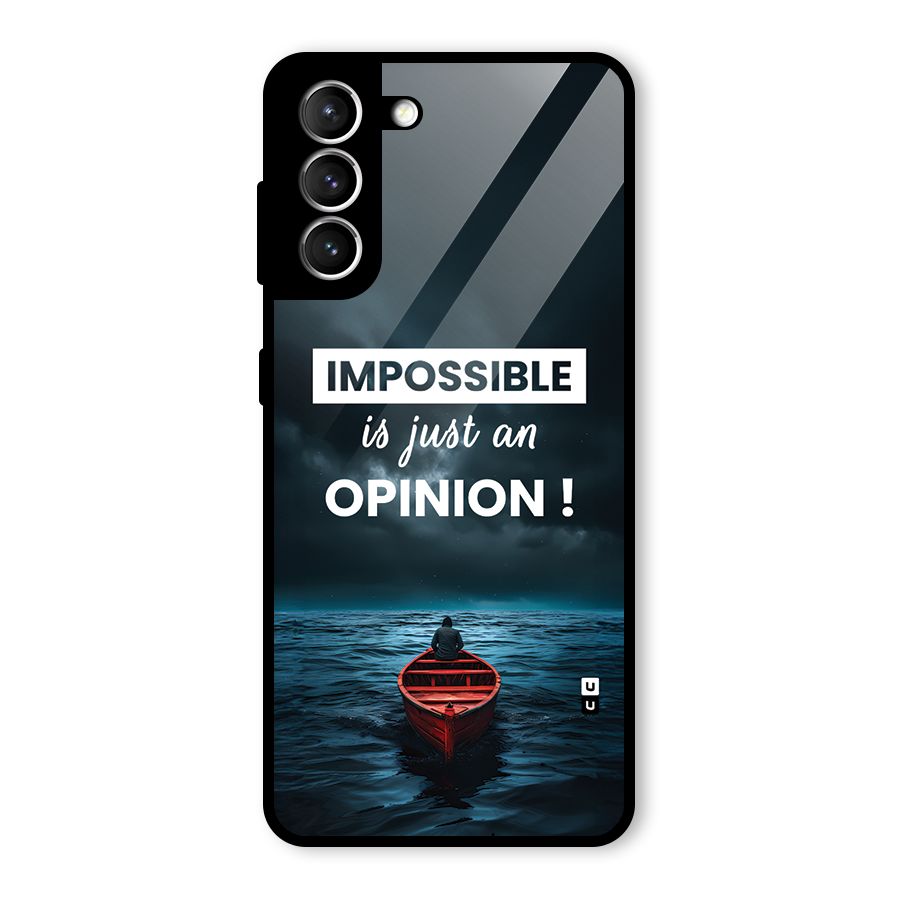 Just An Opinion Glass Back Case for Galaxy S21 5G