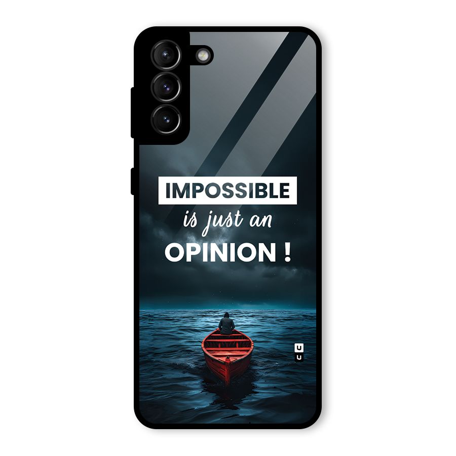 Just An Opinion Glass Back Case for Galaxy S21 Plus