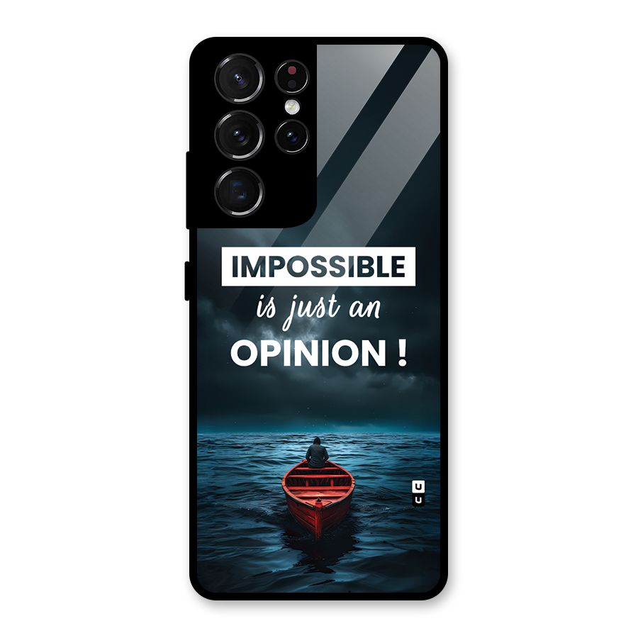 Just An Opinion Glass Back Case for Galaxy S21 Ultra 5G