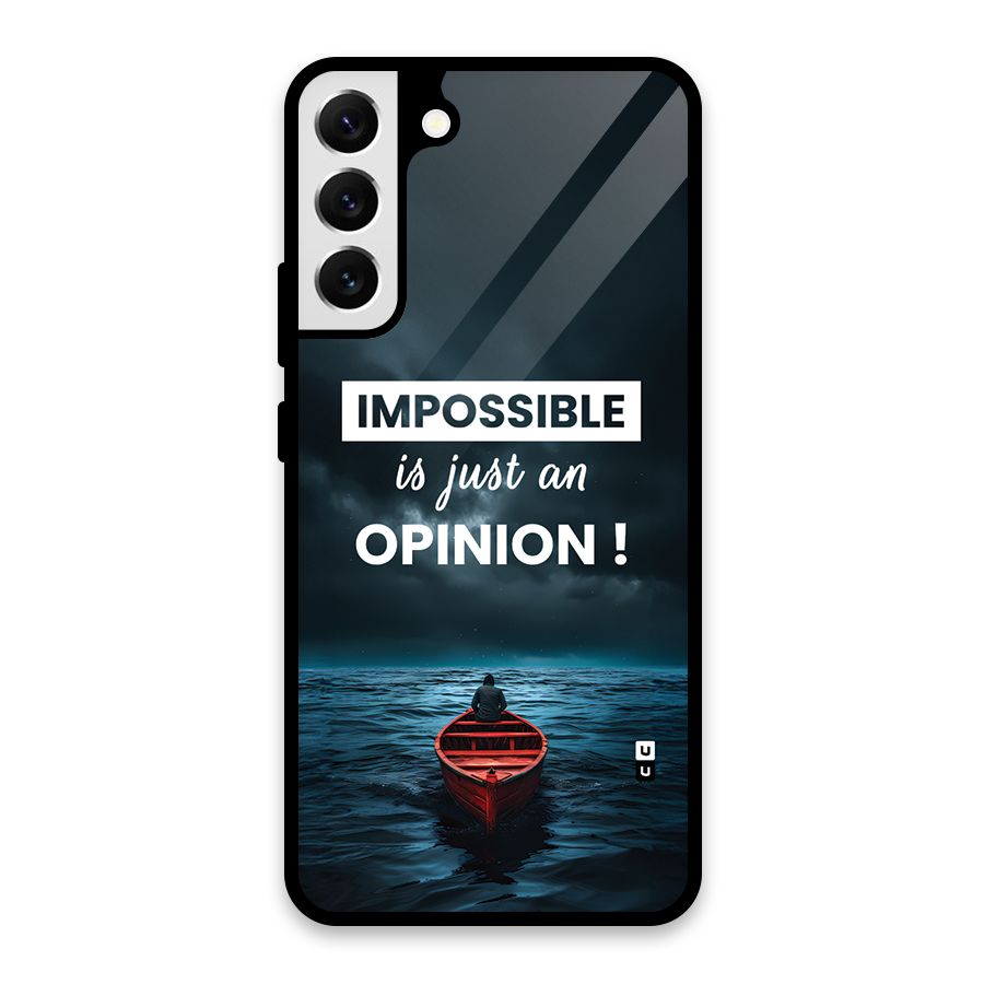 Just An Opinion Glass Back Case for Galaxy S22 Plus 5G