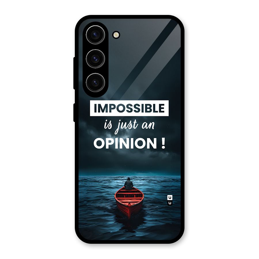 Just An Opinion Glass Back Case for Galaxy S23