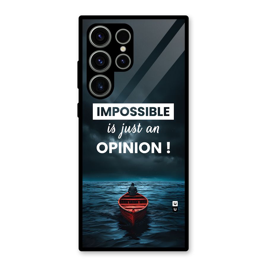 Just An Opinion Glass Back Case for Galaxy S23 Ultra