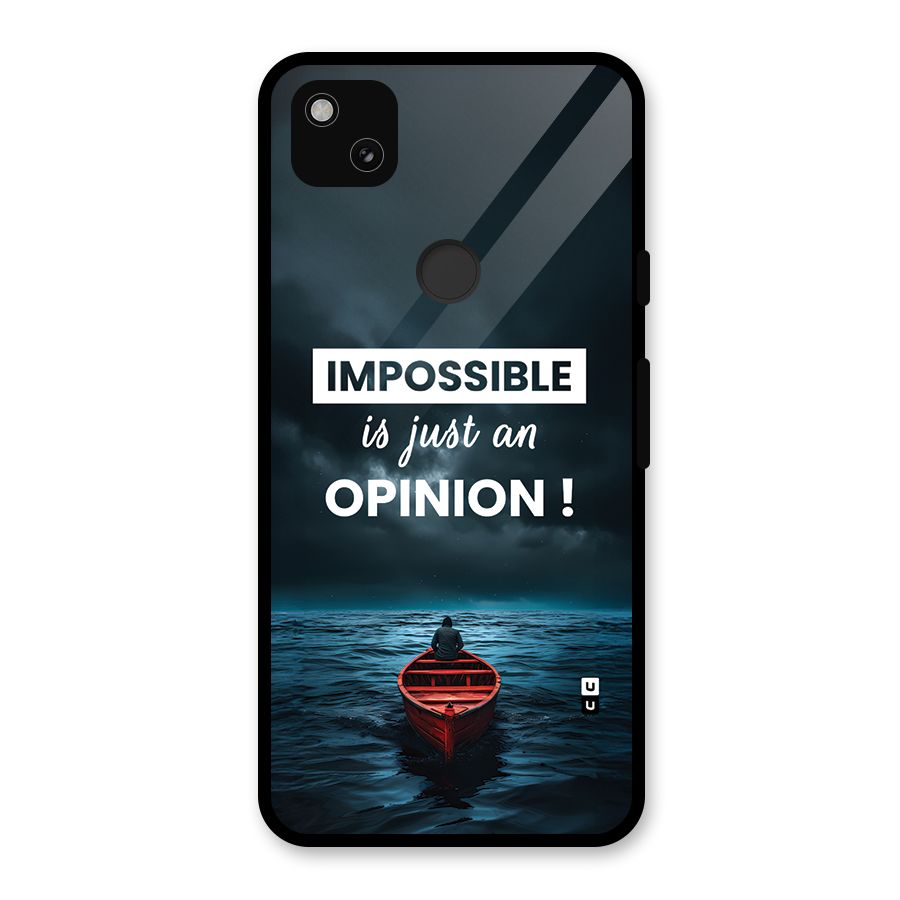 Just An Opinion Glass Back Case for Google Pixel 4a
