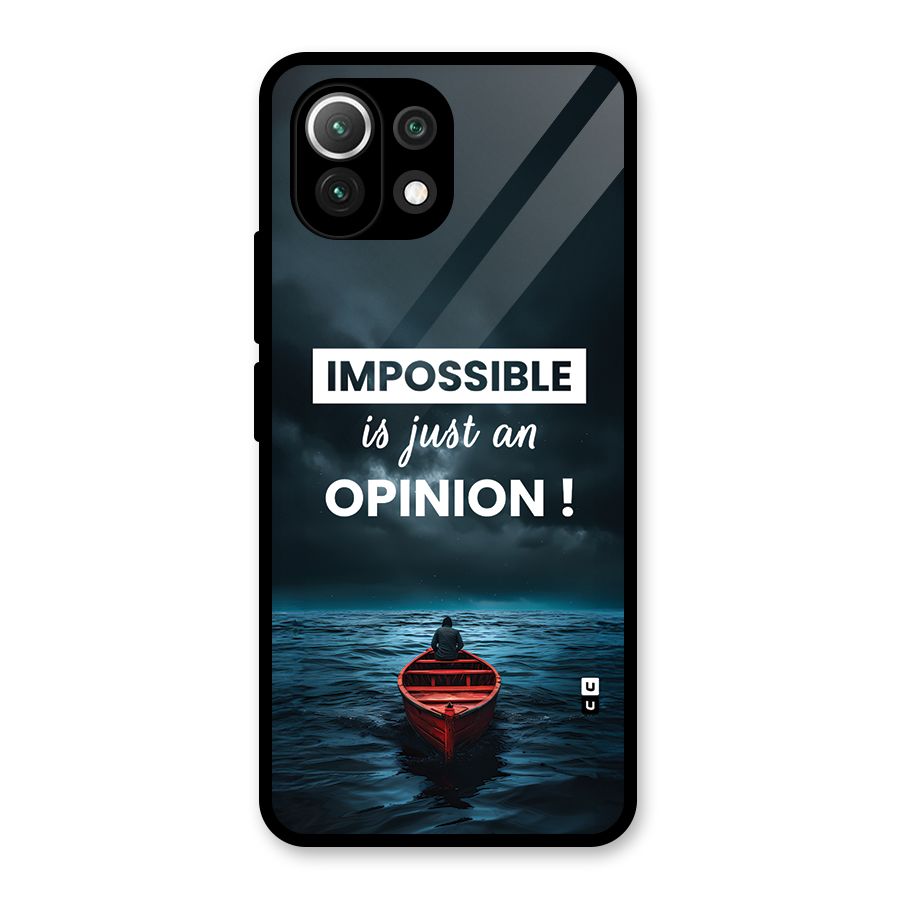 Just An Opinion Glass Back Case for Mi 11 Lite NE 5G