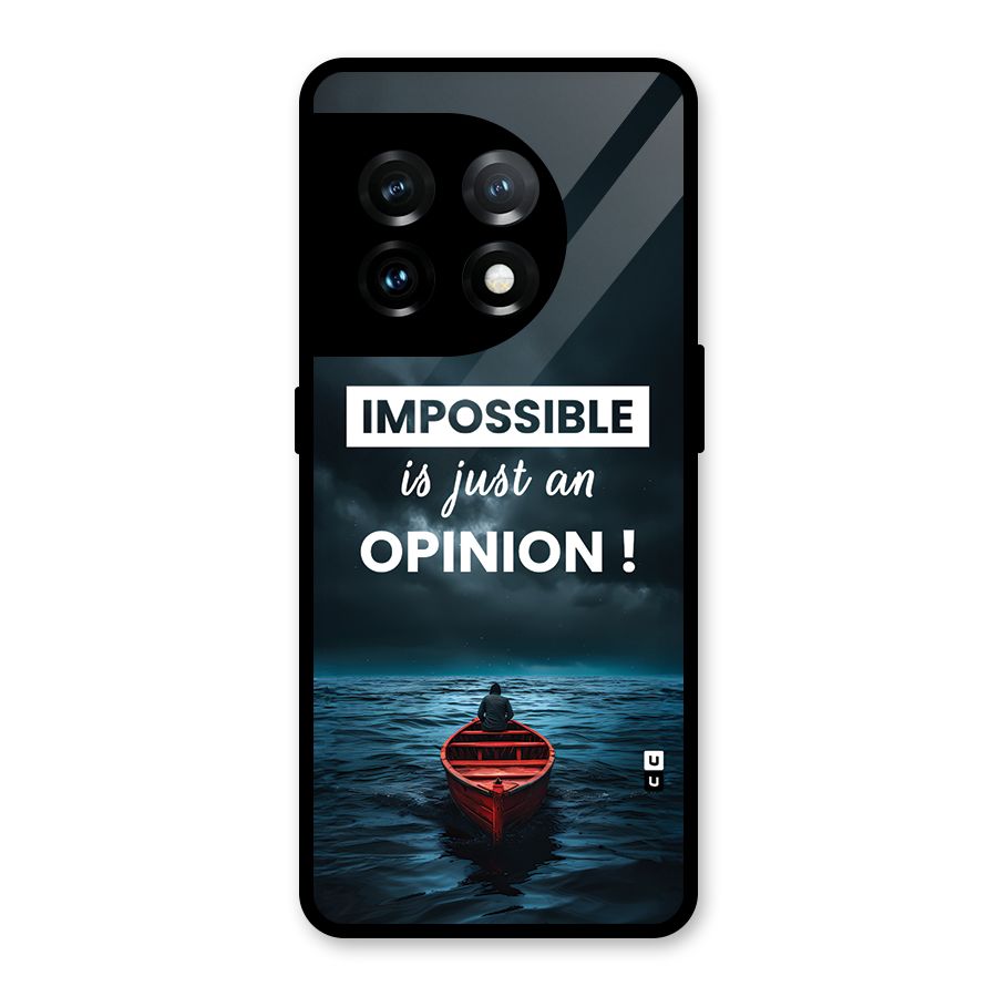 Just An Opinion Glass Back Case for OnePlus 11