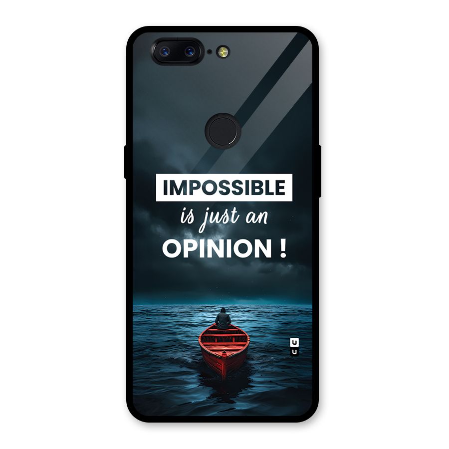 Just An Opinion Glass Back Case for OnePlus 5T