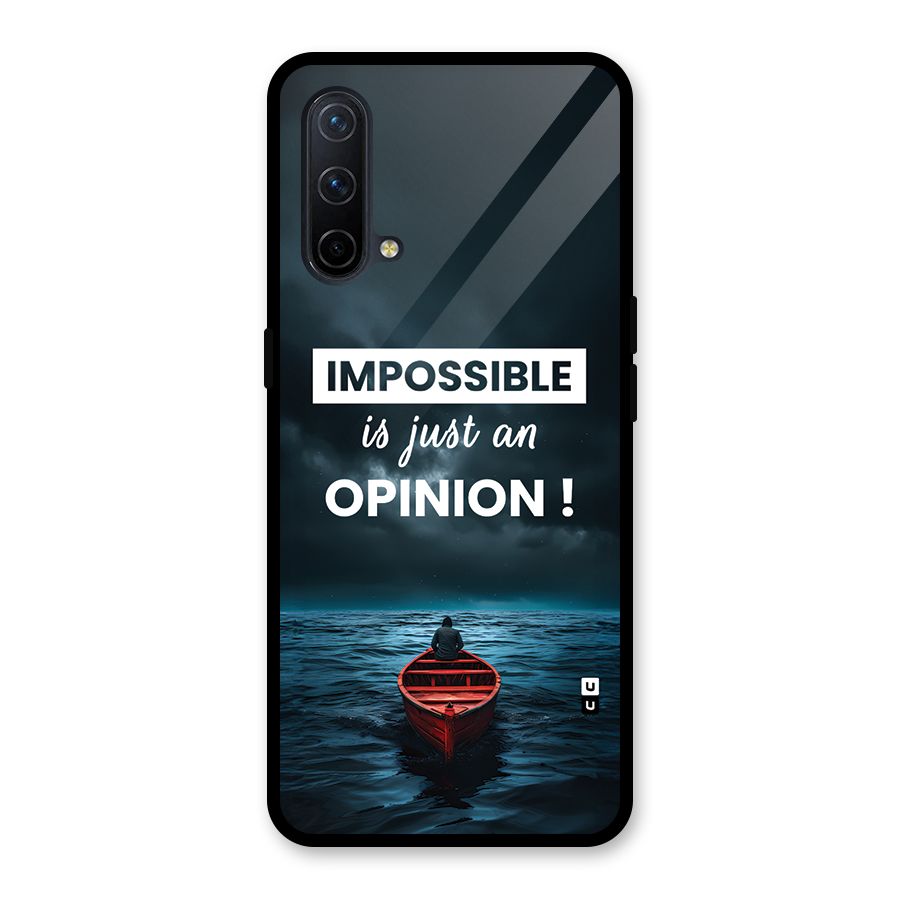 Just An Opinion Glass Back Case for OnePlus Nord CE 5G