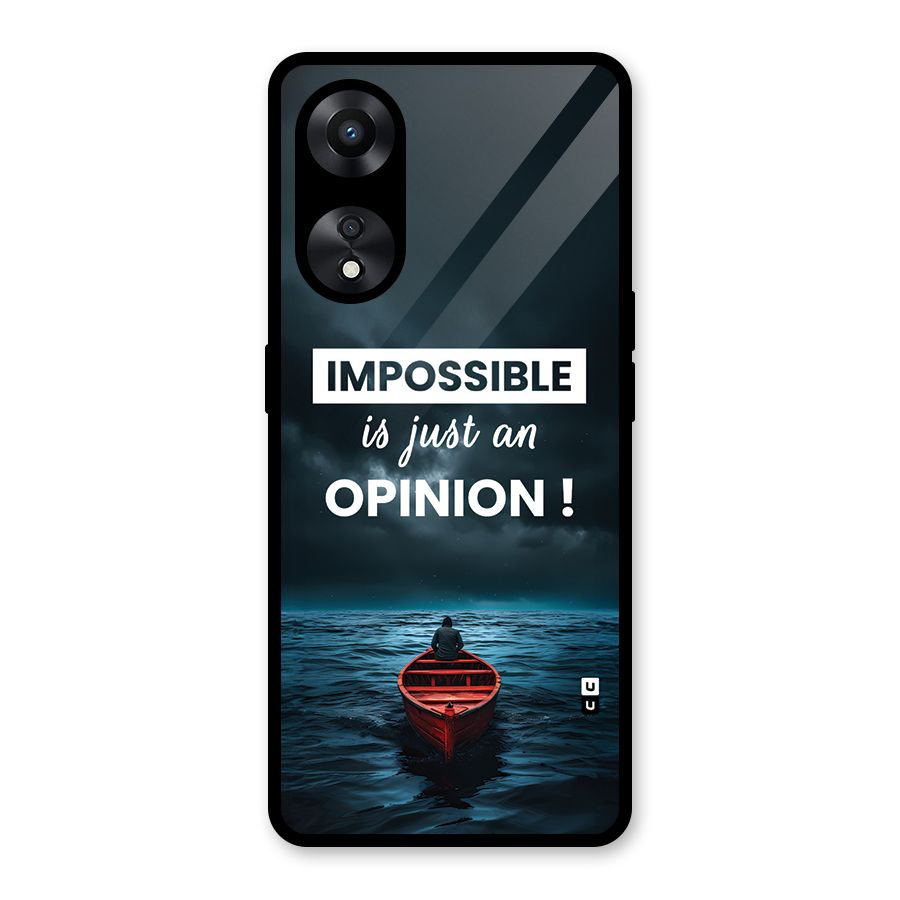 Just An Opinion Glass Back Case for Oppo A78
