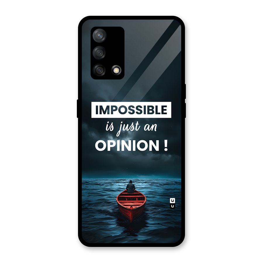 Just An Opinion Glass Back Case for Oppo F19s