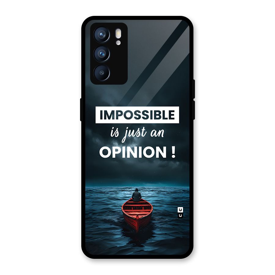 Just An Opinion Glass Back Case for Oppo Reno6 5G