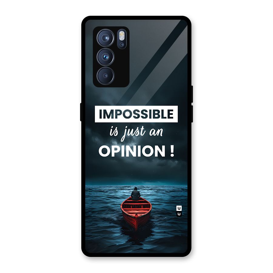 Just An Opinion Glass Back Case for Oppo Reno6 Pro 5G