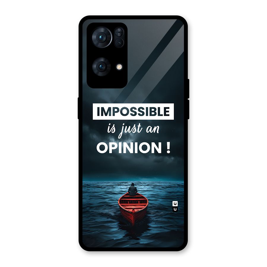 Just An Opinion Glass Back Case for Oppo Reno7 Pro 5G