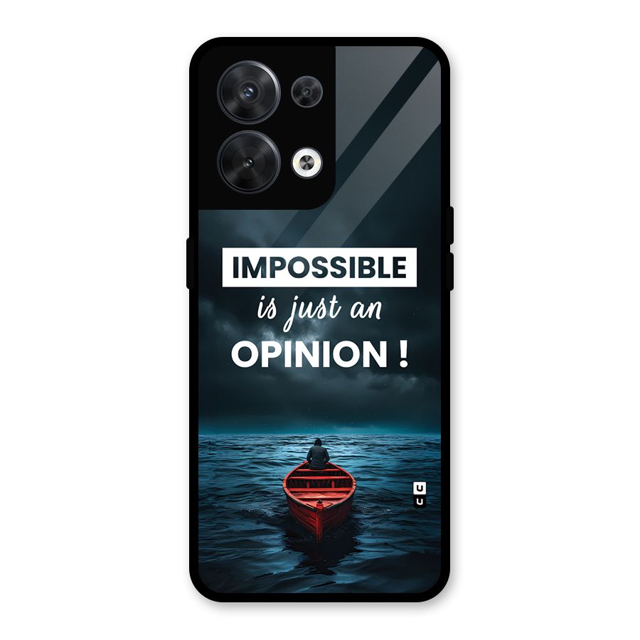 Just An Opinion Glass Back Case for Oppo Reno8 5G