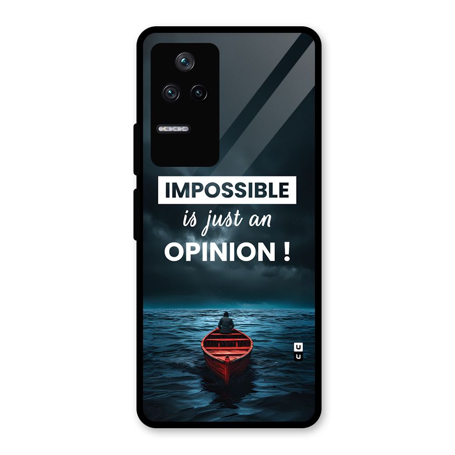 Just An Opinion Glass Back Case for Poco F4 5G