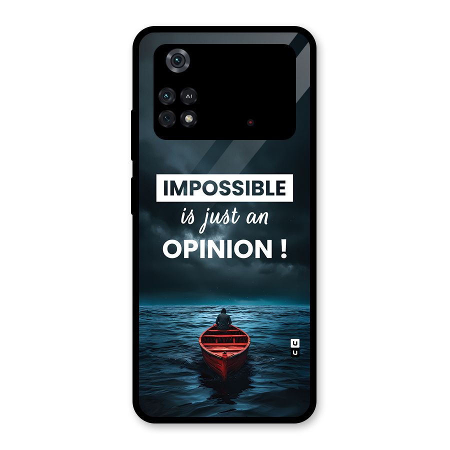 Just An Opinion Glass Back Case for Poco M4 Pro 4G