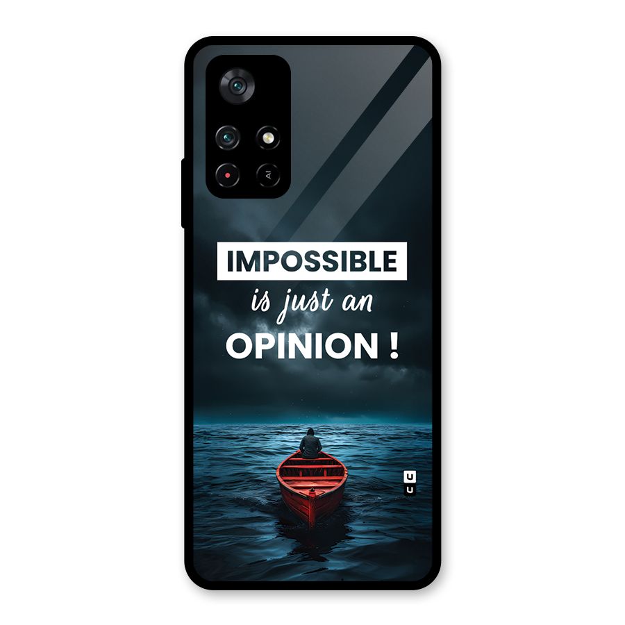 Just An Opinion Glass Back Case for Poco M4 Pro 5G