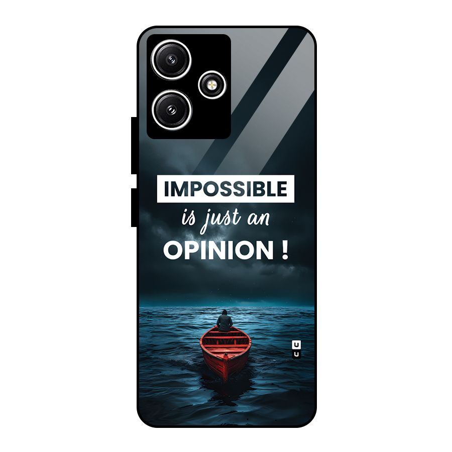 Just An Opinion Glass Back Case for Poco M6 Pro