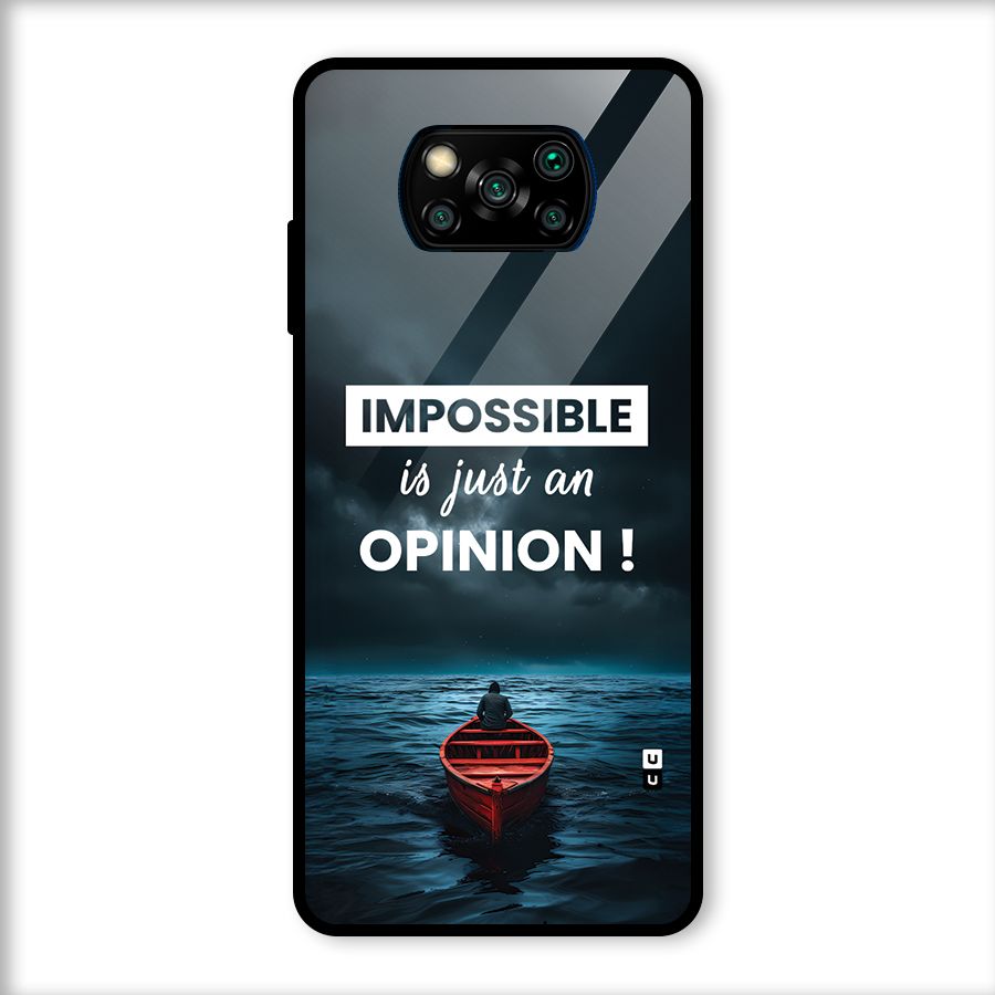 Just An Opinion Glass Back Case for Poco X3