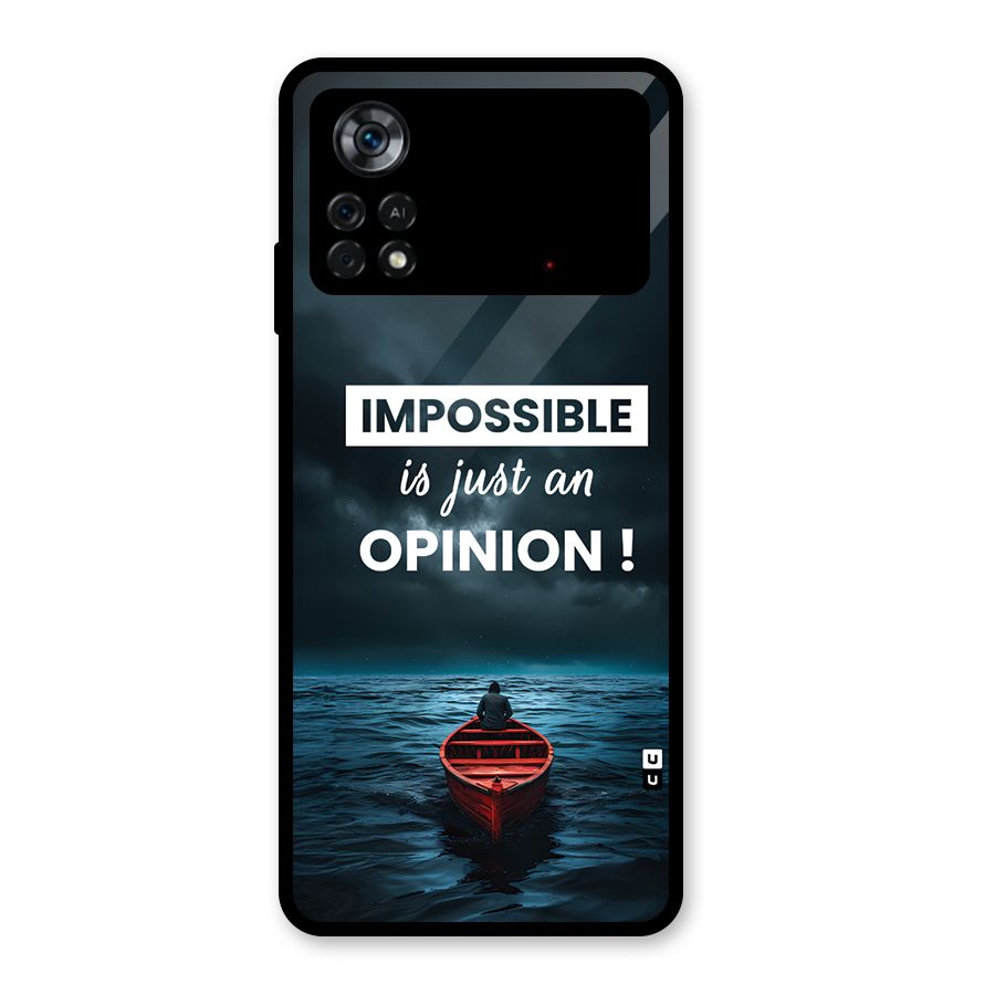 Just An Opinion Glass Back Case for Poco X4 Pro 5G