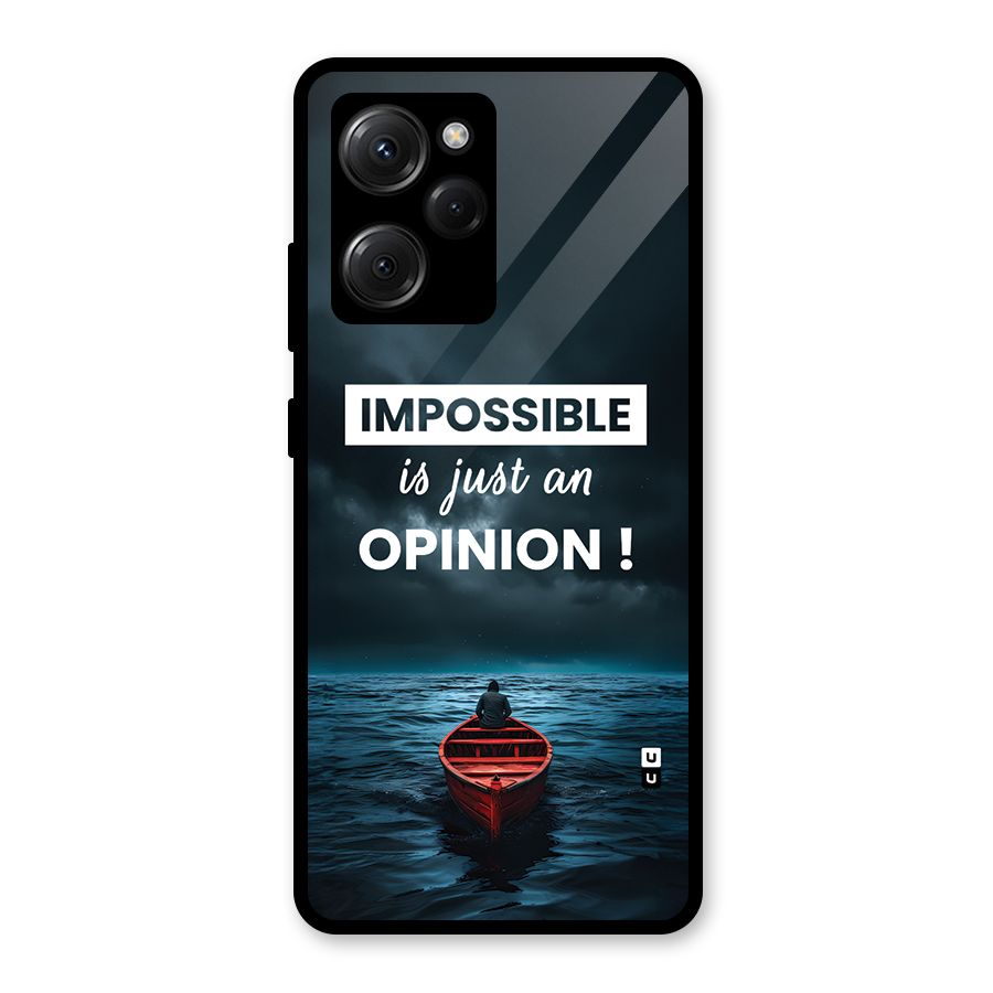 Just An Opinion Glass Back Case for Poco X5 Pro