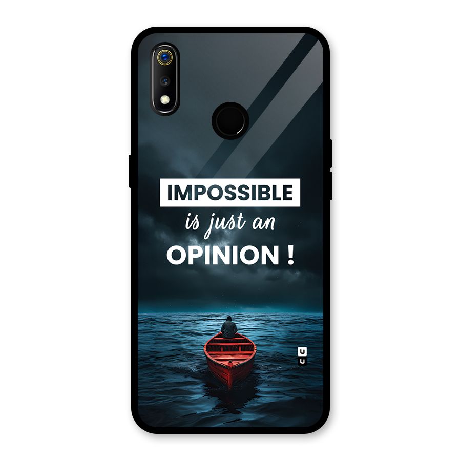 Just An Opinion Glass Back Case for Realme 3i