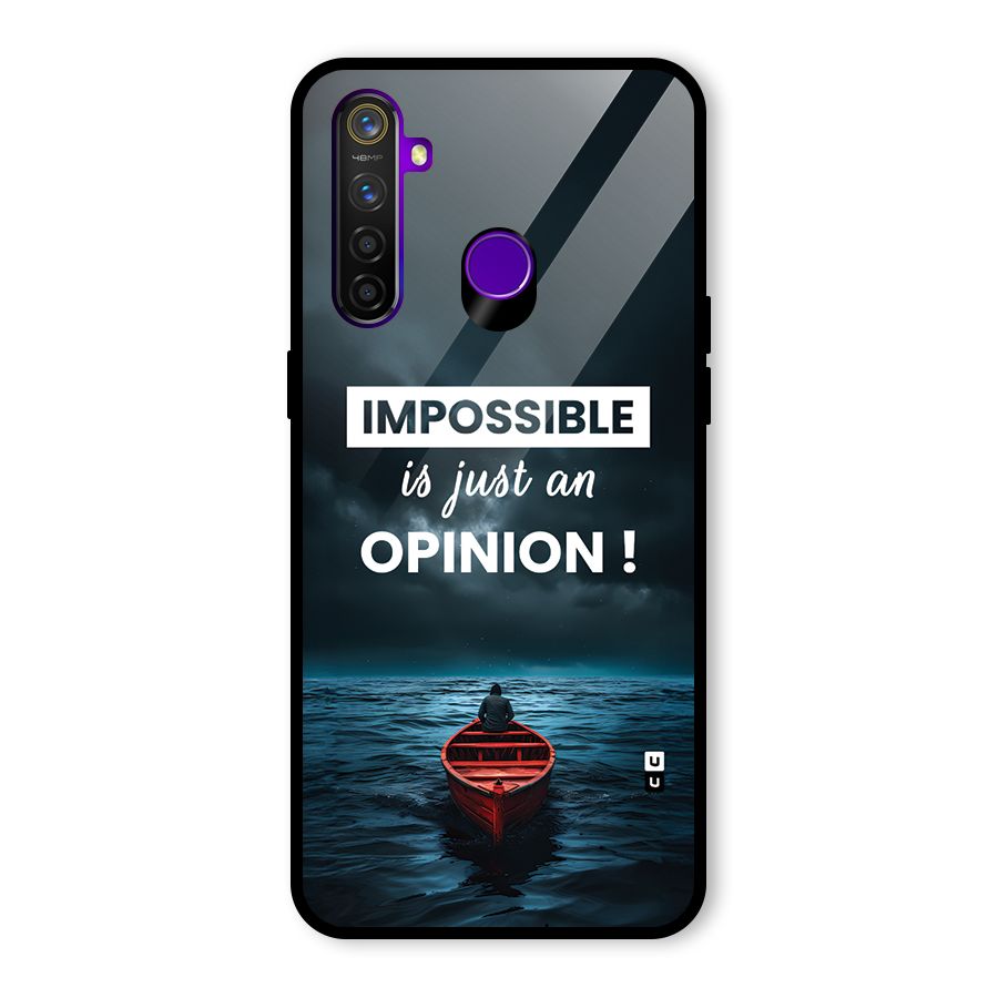 Just An Opinion Glass Back Case for Realme 5 Pro