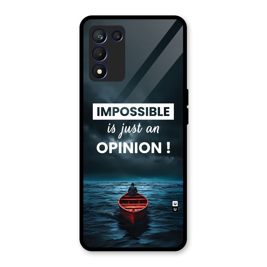 Just An Opinion Glass Back Case for Realme 9 5G Speed