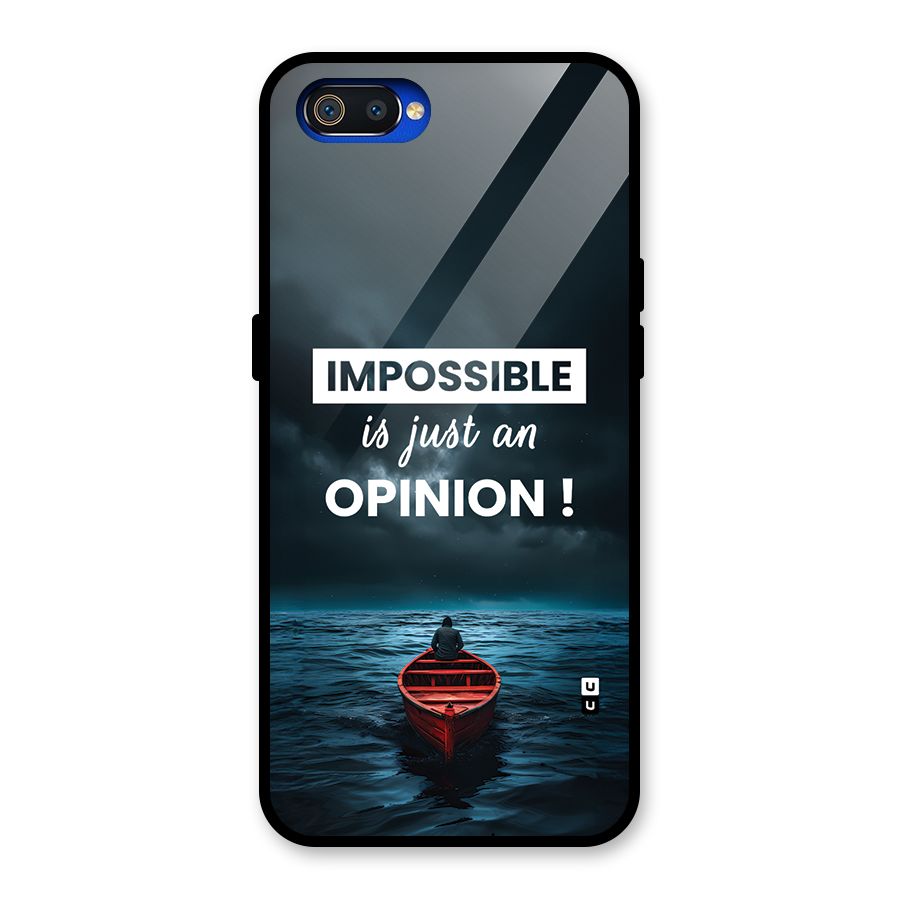 Just An Opinion Glass Back Case for Realme C2