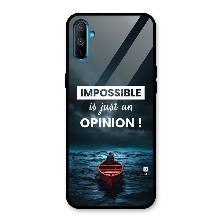 Just An Opinion Glass Back Case for Realme C3