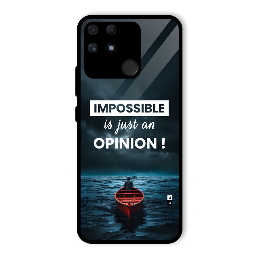 Just An Opinion Glass Back Case for Realme Narzo 50A
