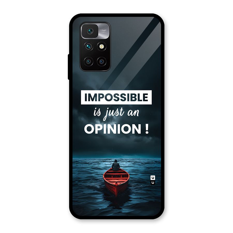 Just An Opinion Glass Back Case for Redmi 10 Prime