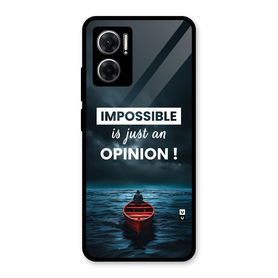 Just An Opinion Glass Back Case for Redmi 11 Prime 5G