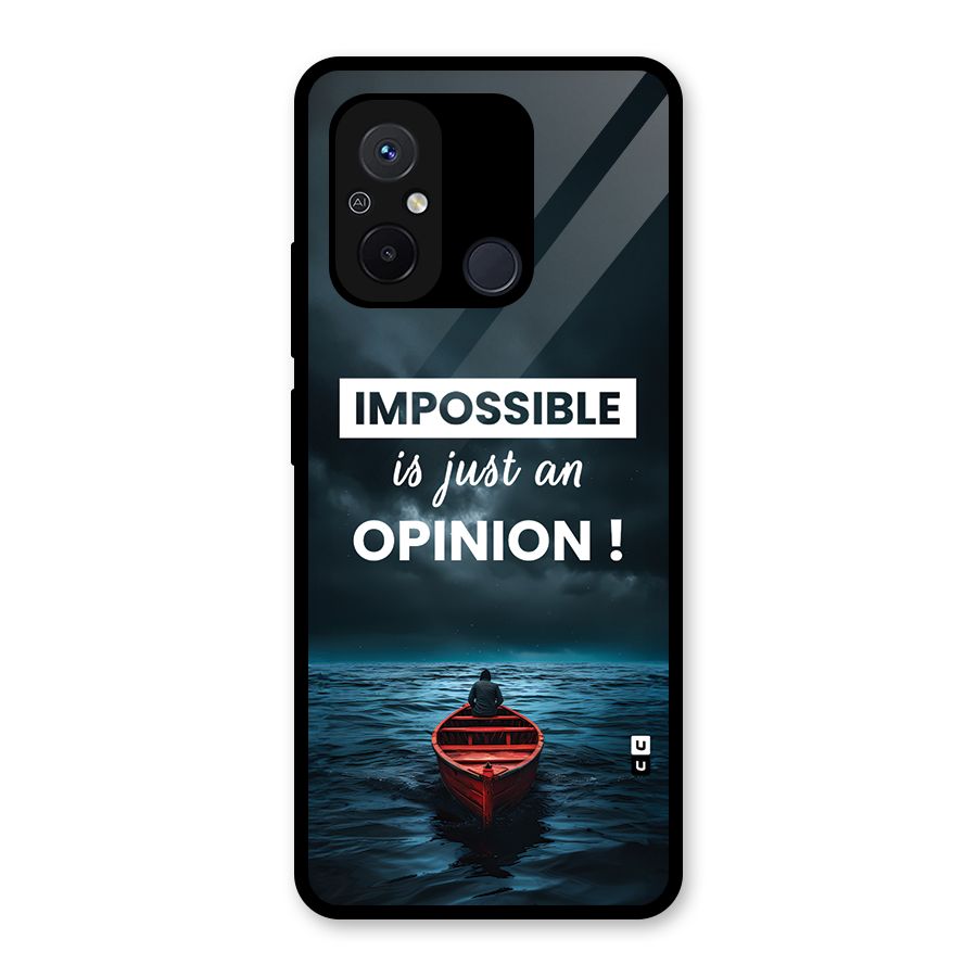Just An Opinion Glass Back Case for Redmi 12C