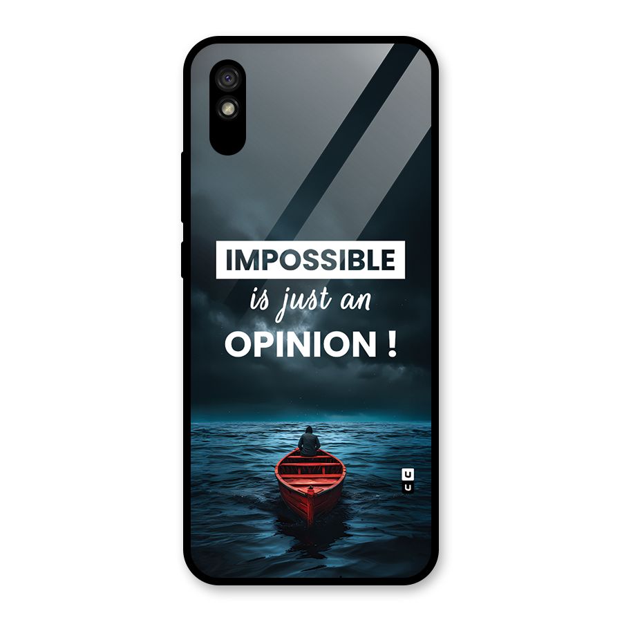 Just An Opinion Glass Back Case for Redmi 9i