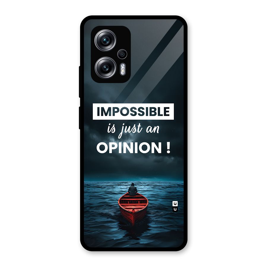 Just An Opinion Glass Back Case for Redmi K50i