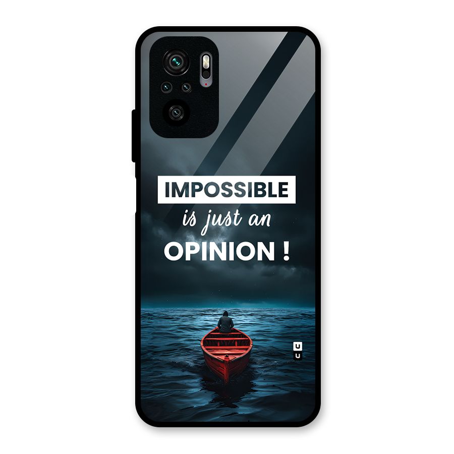 Just An Opinion Glass Back Case for Redmi Note 10S