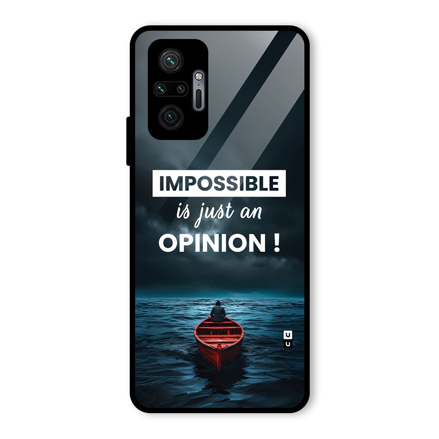 Just An Opinion Glass Back Case for Redmi Note 10 Pro